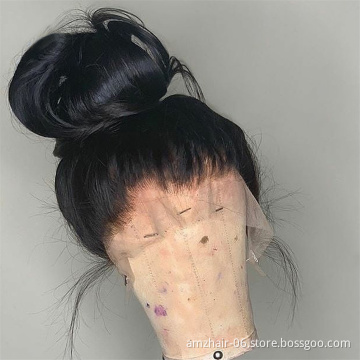 Cheap Natural Human Hair Transparent 360 Lace Frontal Wig Raw Mink Brazilian Virgin Human Hair Hd Full Swiss Lace Front Wig